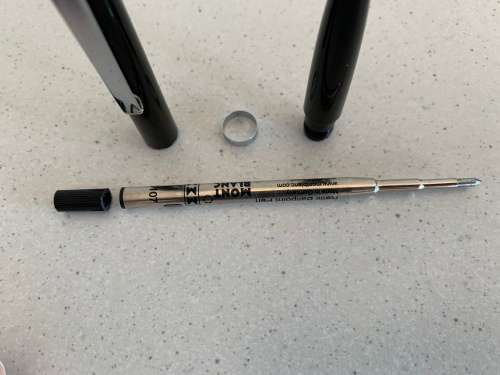 Montblanc Vintage 1970s Black Precious Resin and Chrome Ballpoint Pen