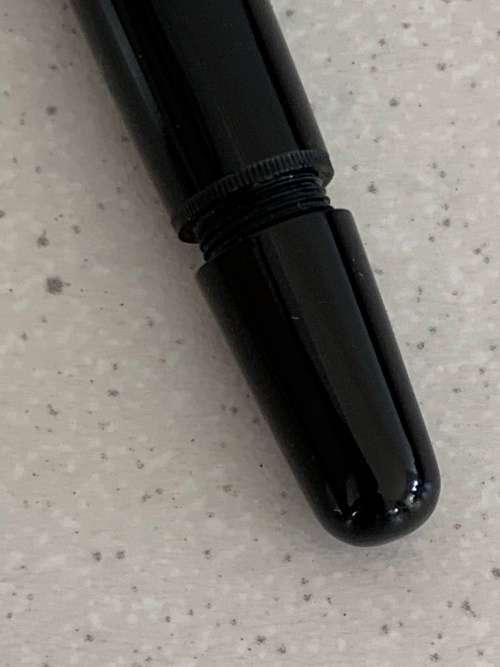 Vintage 1950s Montblanc Black Precious Resin and Gold Nib Fountain Pen