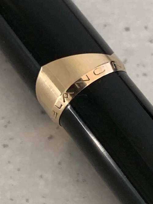 Vintage 1960s Montblanc Meisterstuck Black Resin and Gold Trim Ballpoint Pen