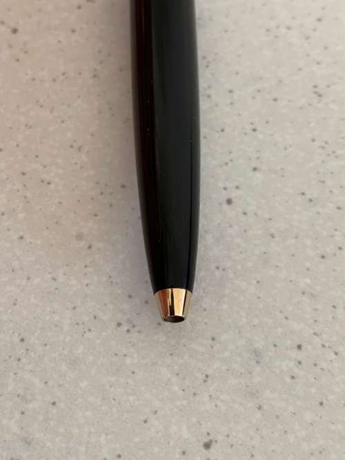 Vintage 1960s Montblanc Meisterstuck Black Resin and Gold Trim Ballpoint Pen