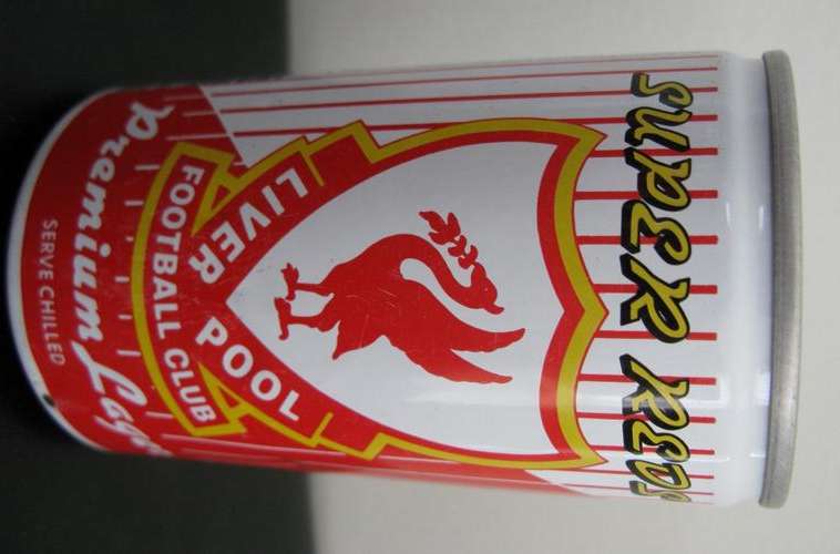 Liver Pool Football Club Premium Lager can Super Reds