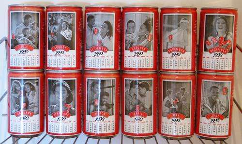 Coca Cola Calendar Collection 1992 - 12 CAN SET!!