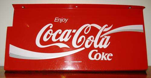 COCA COLA Metal Advertising Sign: 41,5cm x 19cm