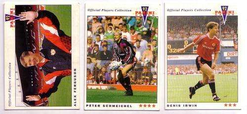 â92 Panini Trading Cards â Official Players Collection MANCHESTER UNITED - 13 Cards