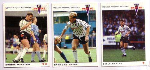 â92 Panini Trading Cards â Official Players Collection DUNFERMLINE ATHLETIC - 9 Cards