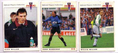 â92 Panini Trading Cards â Official Players Collection HIBERNIAN - 11 Cards
