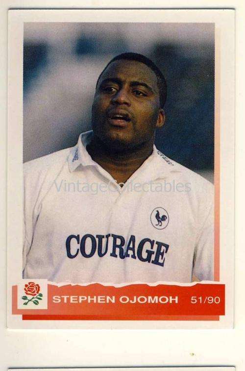 ENGLAND 1994 Rugby Trading Card - STEPHEN OJOMOH - 51/90