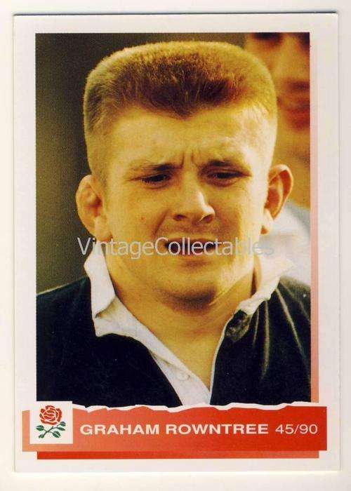 ENGLAND 1994 Rugby Trading Card - GRAHAM ROWNTREE - 45/90
