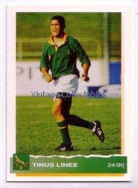 SPRINGBOKS 1994 Rugby Card - TINUS LINEE - 24/90