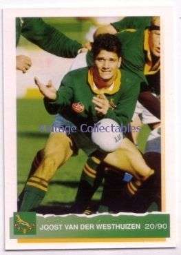 SPRINGBOKS 1994 Rugby Card - JOOST VAN DER WESTHUIZEN - 20/90