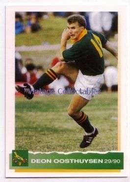 SPRINGBOKS 1994 Rugby Card - DEON OOSTHUYSEN - 29/90