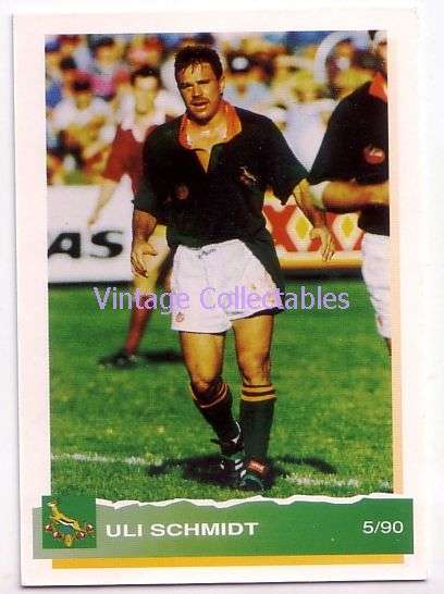 SPRINGBOKS 1994 Rugby Card - ULI SCHMIDT - 5/90