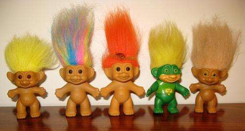 LOT of 5 TROLLS - different sizes and makes.