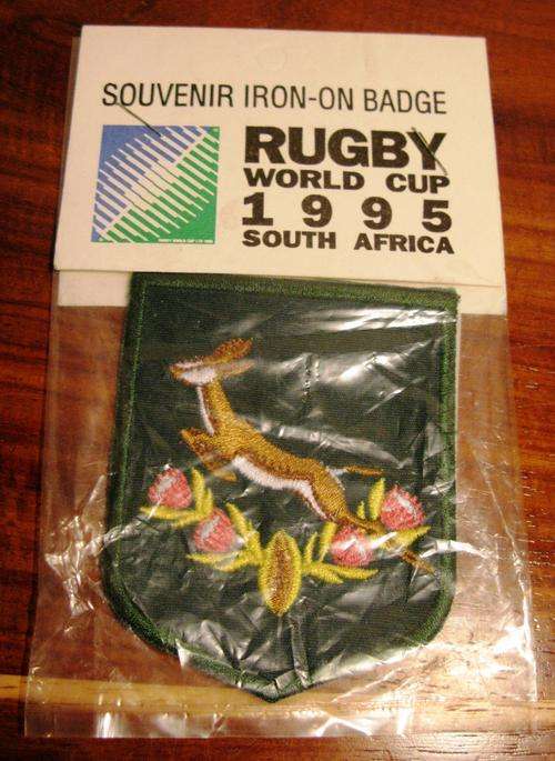 Rugby World Cup 1995 South Africa Springbok Souvenir Iron-On Badge NEW & SEALED
