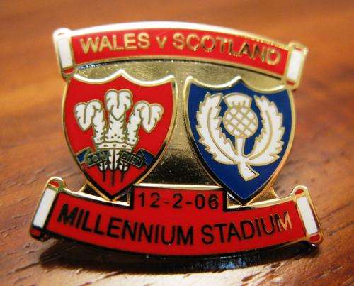 Wales v Scotland - 12-02-2006 Millennium Stadium - Rugby Match Pin Badge