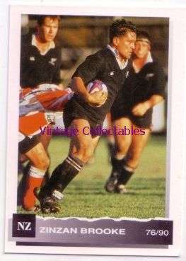 All Blacks 1994 Rugby Trading Card - ZINZAN BROOKE - 76/90