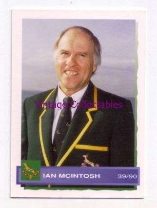 SPRINGBOKS 1994 Rugby Card - IAN MCINTOSH - 39/90