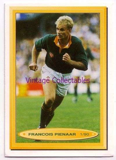 SPRINGBOKS 1994 Rugby Card - FRANCOIS PIENAAR - 1/90 - RARE!