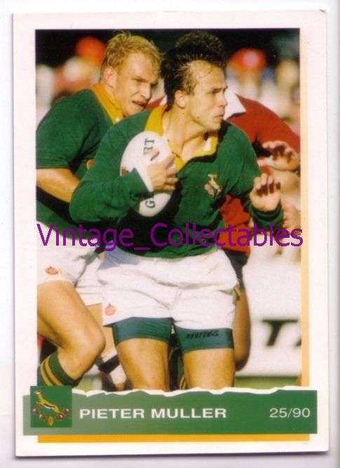 Springbok 1994 Rugby Trading Card - PIETER MULLER - 25/90