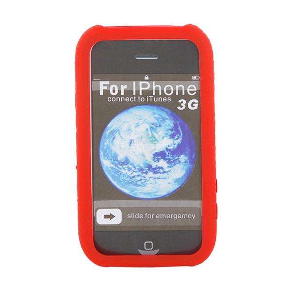 Tyre Silicone Case Cover for iPhone 3G (Red)