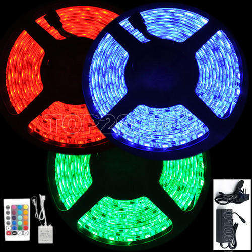 RGB Waterproof LED Strip + 24 key IR REMOTE +  POWER ADAPTOR = Awesome DEAL!!!