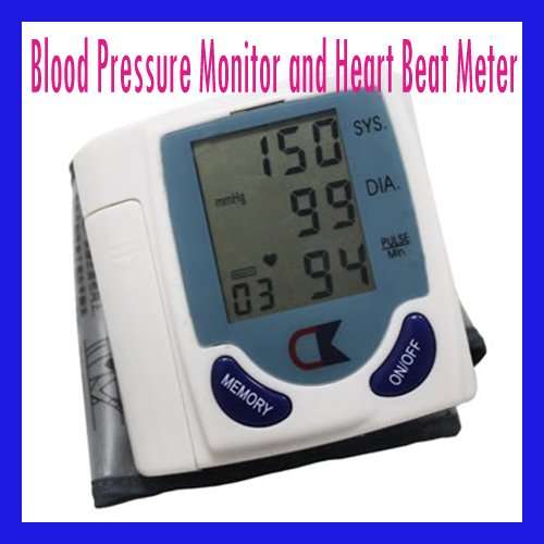 Digital Wrist Blood Pressure Monitor with Memory Function