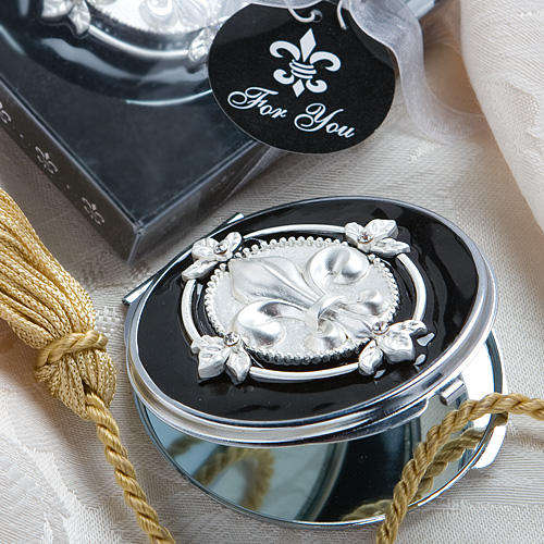 Fleur de Lis compact mirror