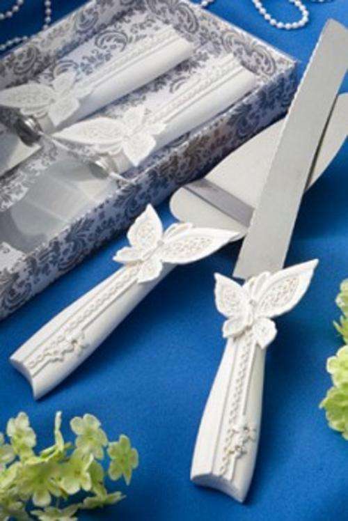 Butterfly themed cake server set