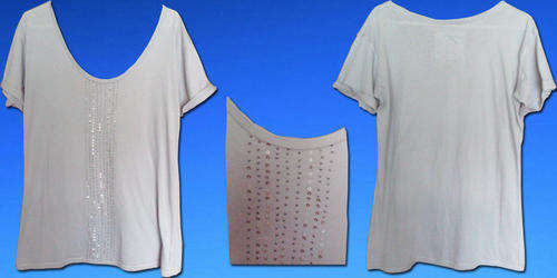 Funky Ladies Grey SequenceTop. Size14/38/Large