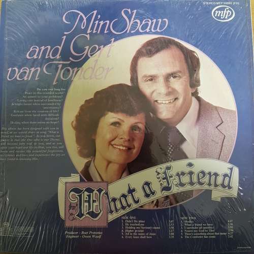 MIN SHAW AND GERT VAN TONDER ~ WHAT A FRIEND