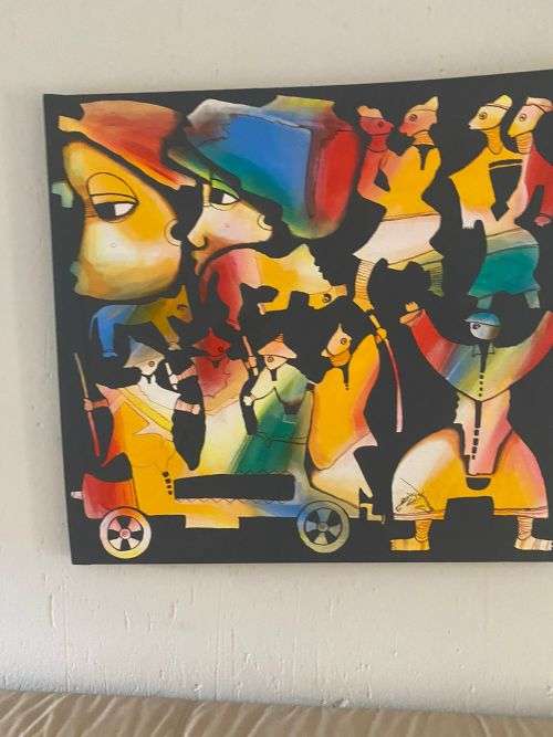 VERY HUGE BILLY MOLOKENG OILS ON CANVAS. A MUST HAVE!!!