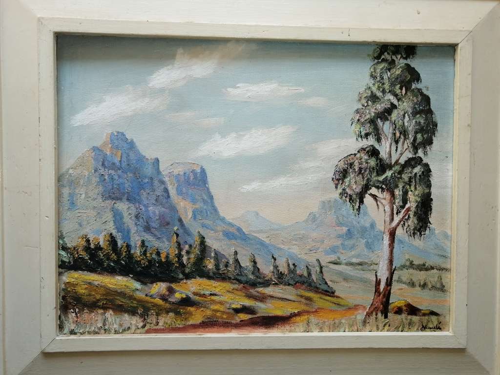 Oils on board signed Naude