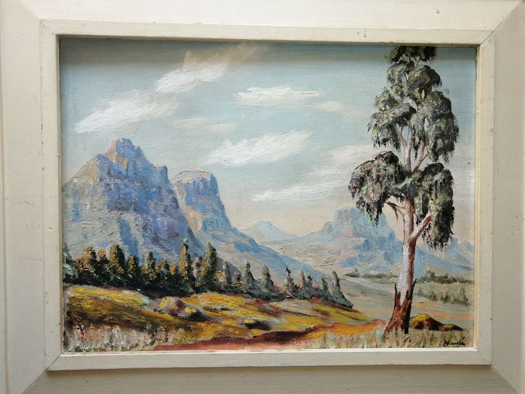 Oils on board signed Naude