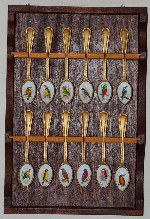 COLLECTIBLE TEASPOONS - SET OF 12 SOUTH AFRICAN BIRDS