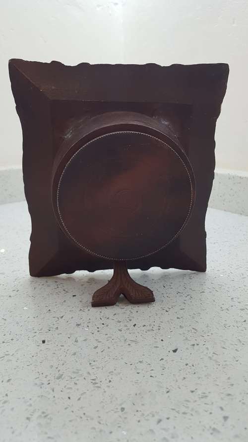 Stunning small cast iron mantel clock!