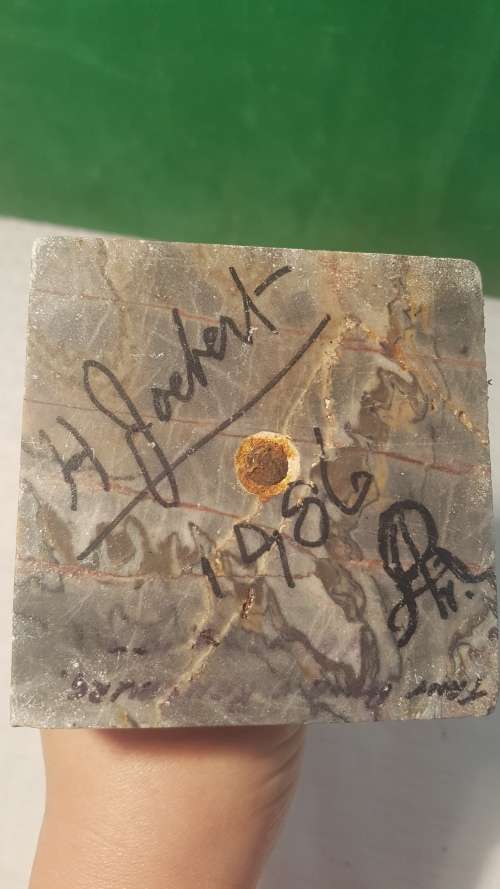 Marble monument memento circa 1986