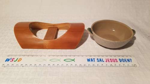Made in Japan bamboo holder with bowl