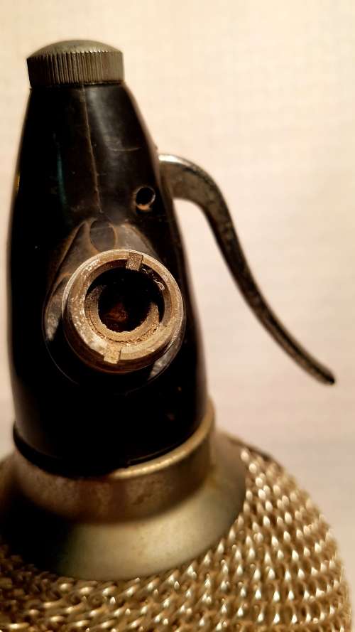 Vintage Soda Seltzer Bottle Chain Mail Mesh!!!