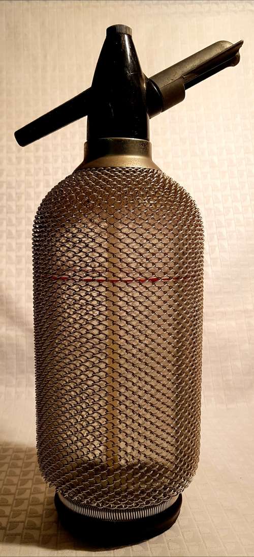 Vintage Soda Seltzer Bottle Chain Mail Mesh!!!
