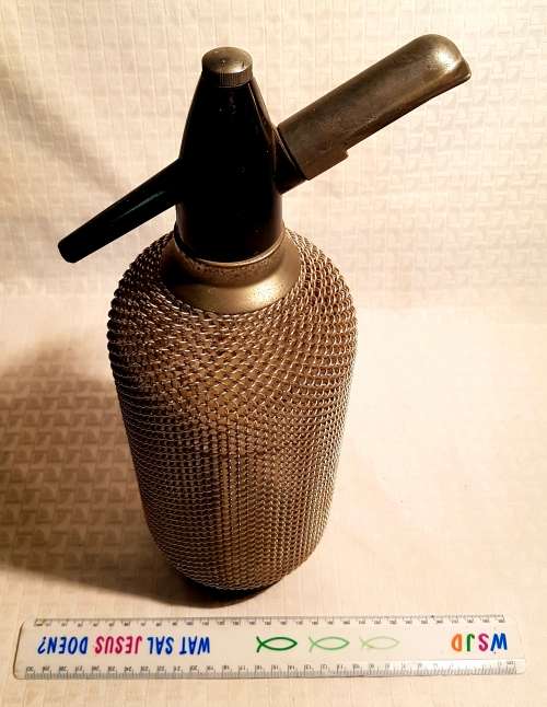 Vintage Soda Seltzer Bottle Chain Mail Mesh!!!