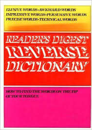READER'S DIGEST REVERSE DICTIONARY