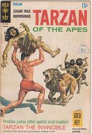 TARZAN OF THE APES # 182 FEB. 1969 TARZAN THE INVINCIBLE E.R.BURROUGHS GOLD KEY VG