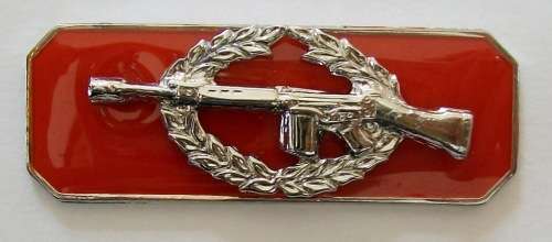 SADF - Army, Sniper - (chrome on red plate)