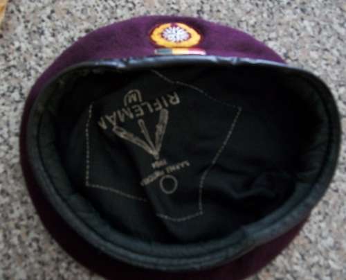 Recce Beret - 1st issue (1985) - cotton on felt with TSC bar - (ORIGINAL)