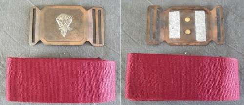 1 Parachute Battalion - Stable Belt Buckle (no clasp) with +- 1m Belt - SEE DESCRIPTION