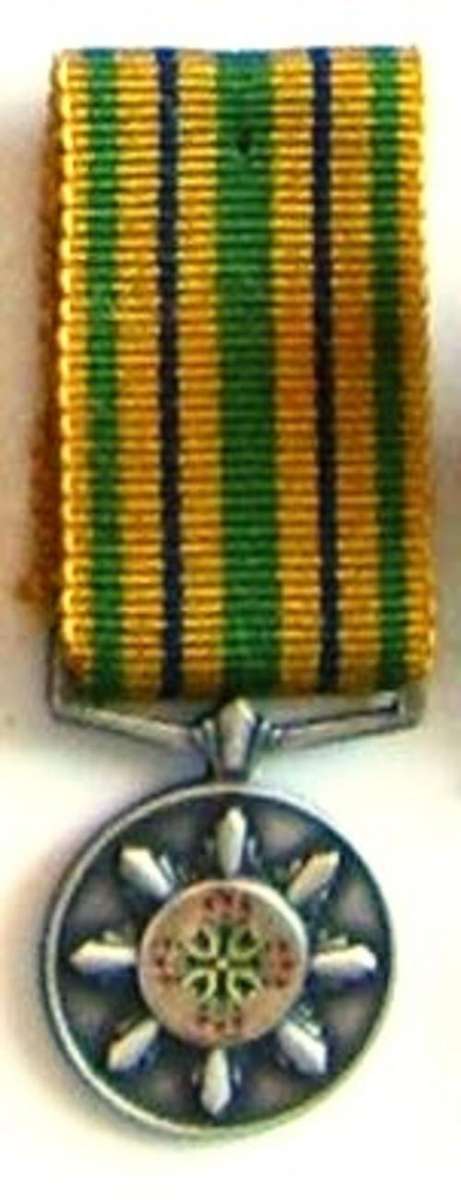 SAP, 20yrs Service Medal (Star for Faithful Service) - Miniature