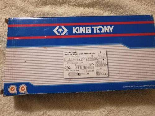 KING TONY 2039MR 1/4 SOCKET AND BIT SET. STILL BRAND NEW.