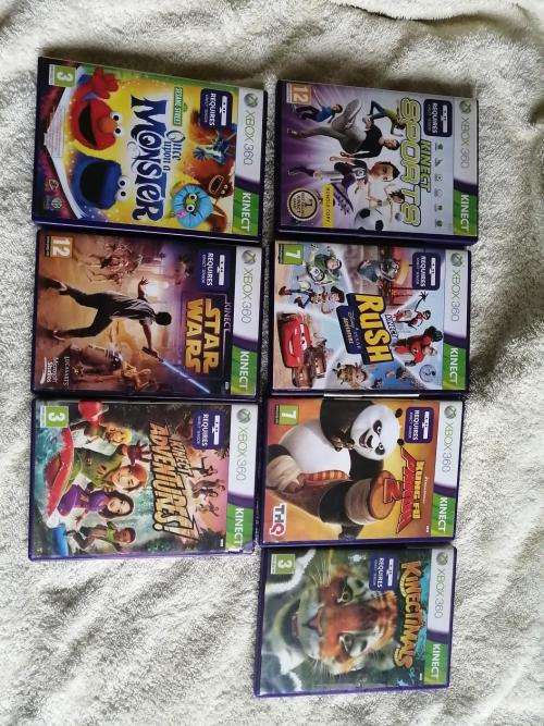 7 X BULK LOT KINECT GAMES IN GOOD CONDITION. A BARGAIN.