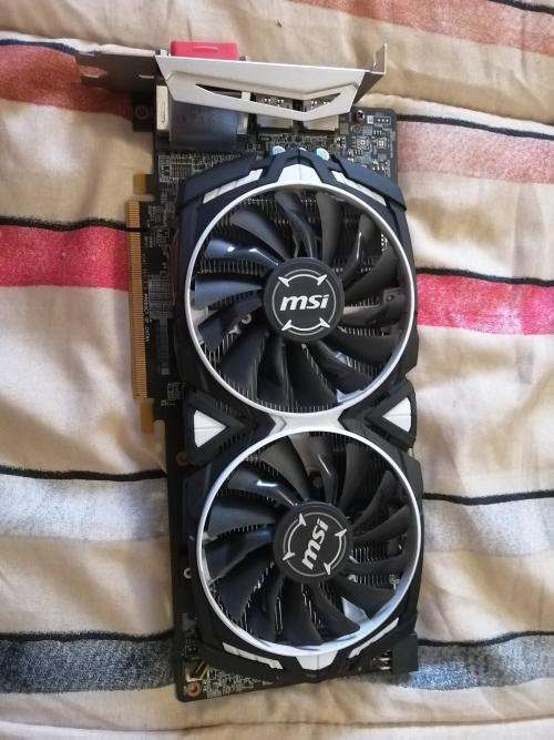 MSI RX 580 ARMOR OC 4GB DDR5 GPU in excellent condition. LATE ENTRY.