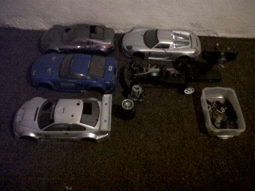 HPI EVO THREE R/CONTROL CAR, ENGINE BUSTED. A PROJECT WITH ALOT OF SPARES AND 1 X NEW OKI 0.15 MOTOR